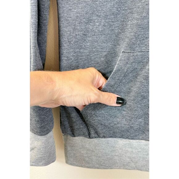 Ampersand Avenue Light Gray Double Hoodie Layered Women's Small - Picture 2 of 11